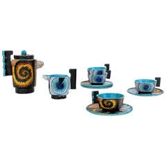 Vintage Italian Futurist Tea Set by Nicolaj Diulgheroff & Tullio d'Albisola, circa 1936