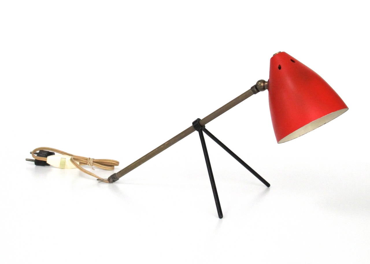 Dutch 'Pinocchio' Table or Wall Lamp by Herman Busquet for Hala Zeist, 1956