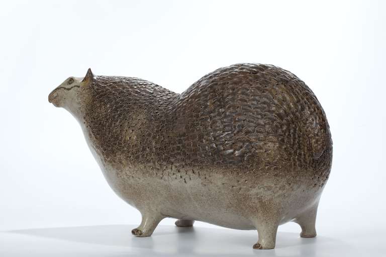 Dutch ceramist Adriana Baarspul (1940) is known for her fantasy animal figures. This large ceramic sculpture (one-off) dates from 1976.
