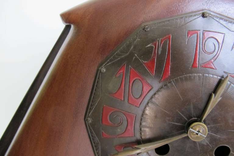 Amsterdam School Clock by Fons Reggers, Dutch Art Deco 1