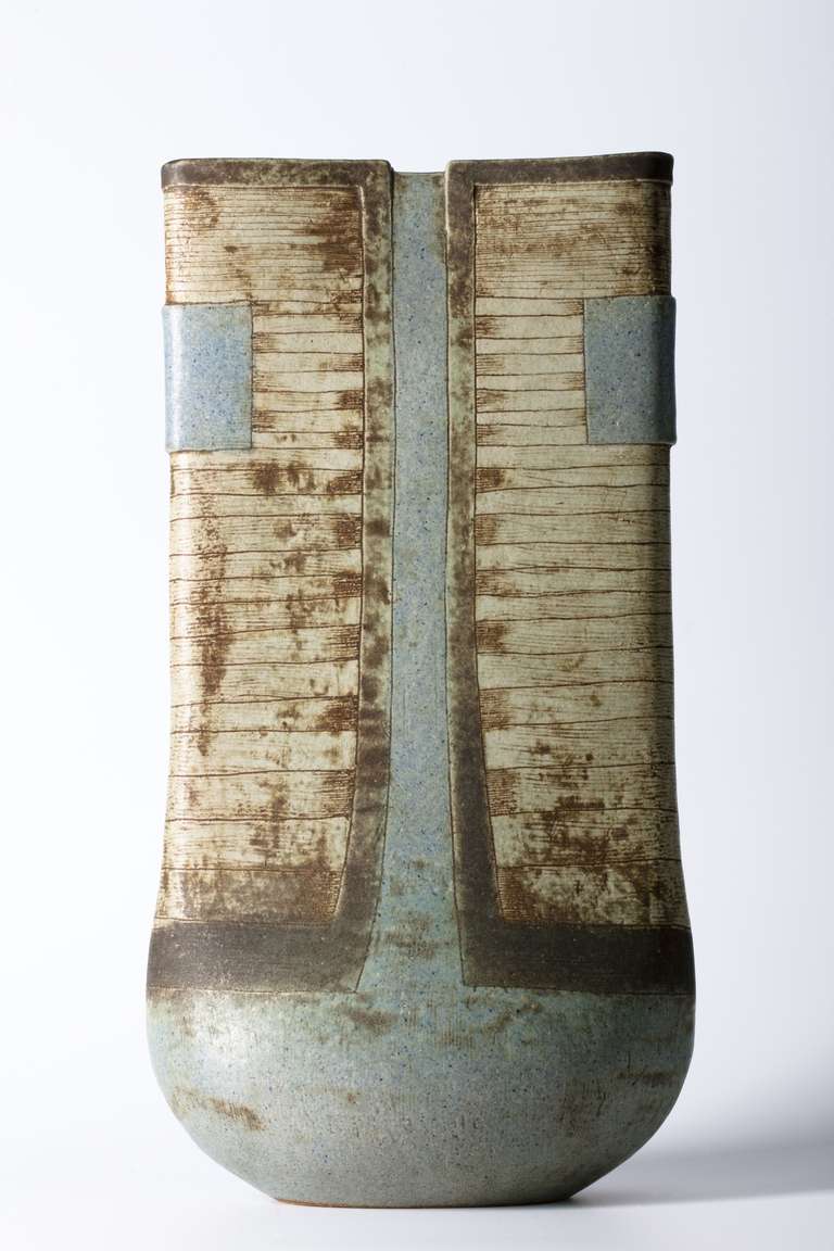 Keramikvase, inspiriert von der UNESCO-Landschaft des Beemster von Hans de Jong