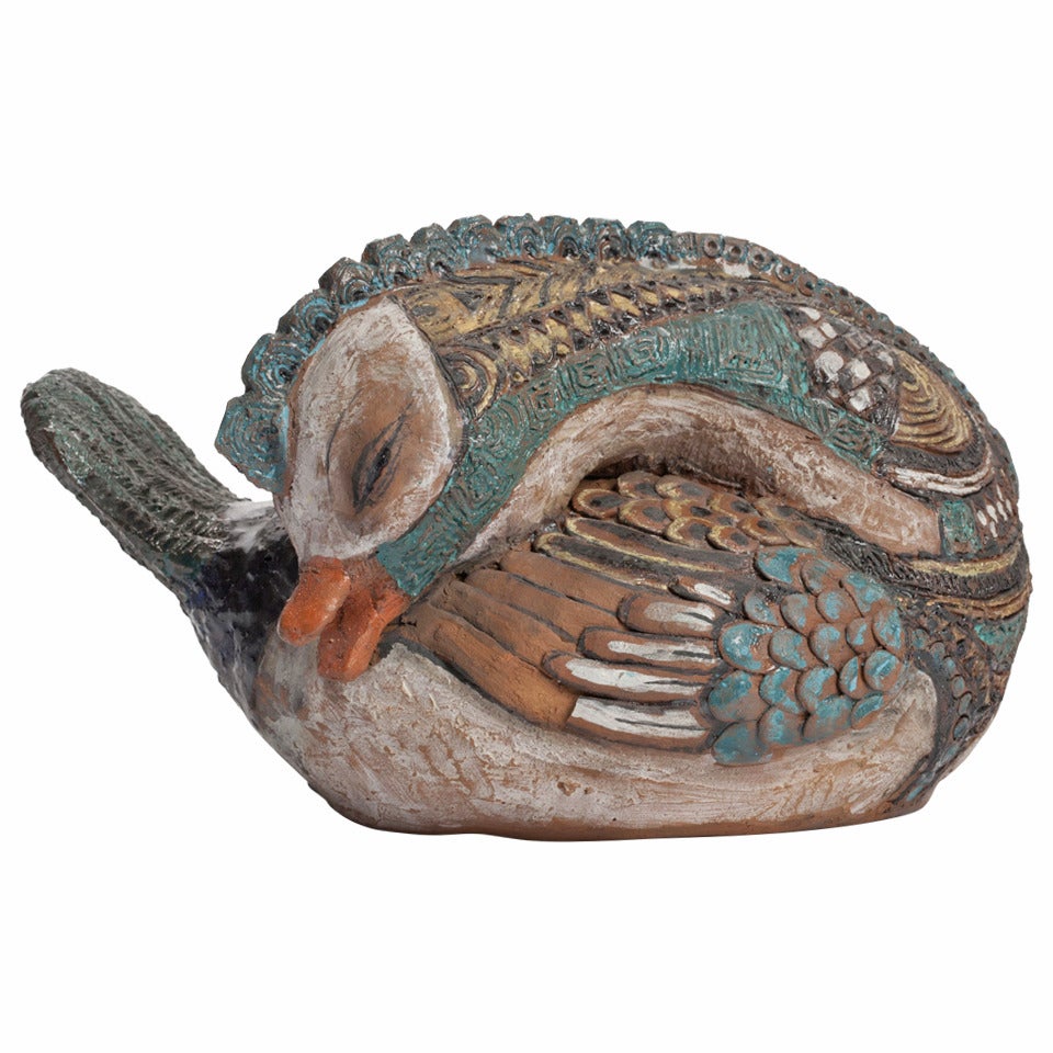 Ceramic Animal Sculpture of a Bird by Etie Van Rees, 1950s For Sale