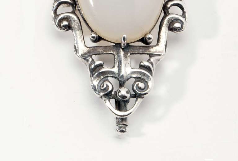 Mid-20th Century Fons Reggers, Art Deco Silver Piece of Jewelry from 1930s