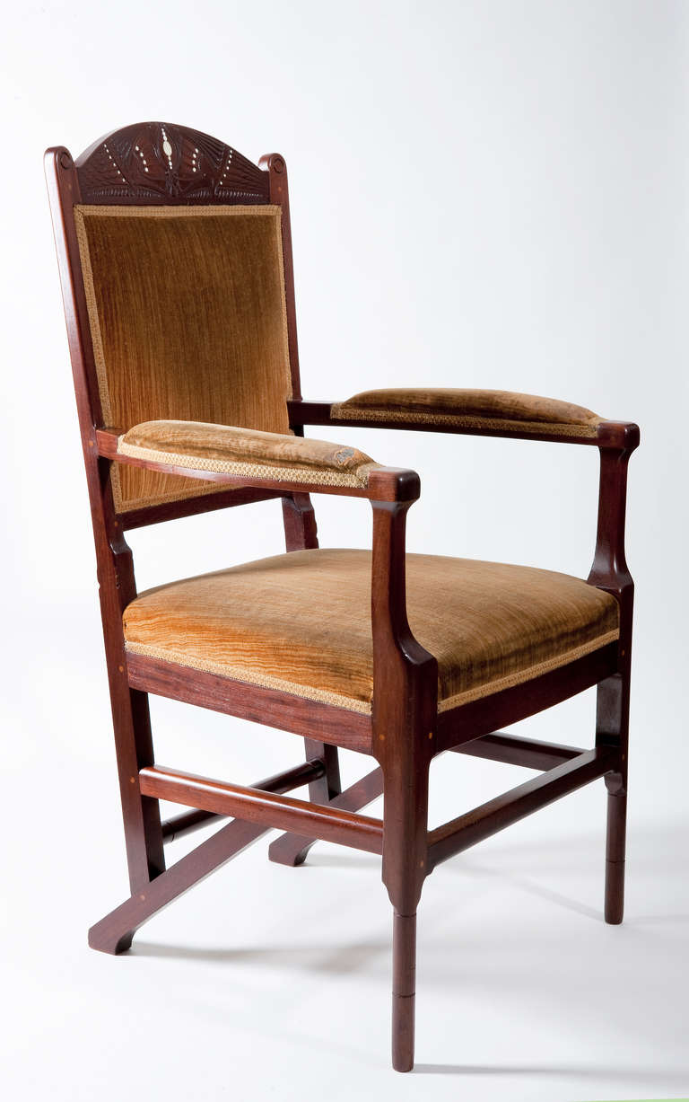 Original Dutch Art Nouveau Armchair, Circa 1905 by Hendrik Petrus Berlage For Sale 1