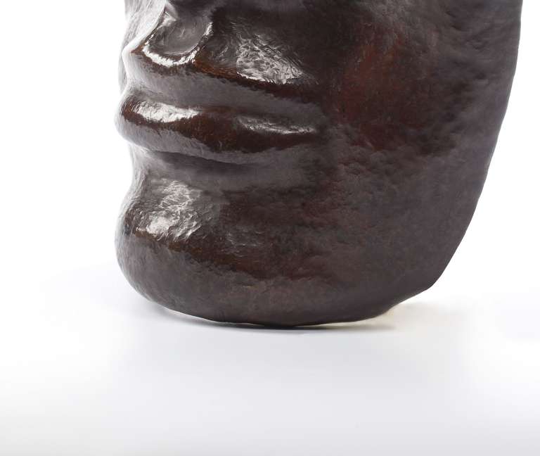 Dutch Hubert van Lith Hammered Copper Mask 1920s