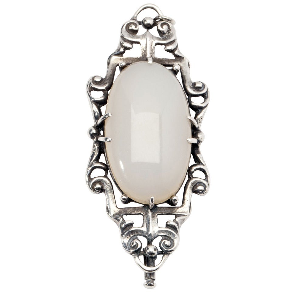 Fons Reggers, Art Deco Silver Piece of Jewelry from 1930s