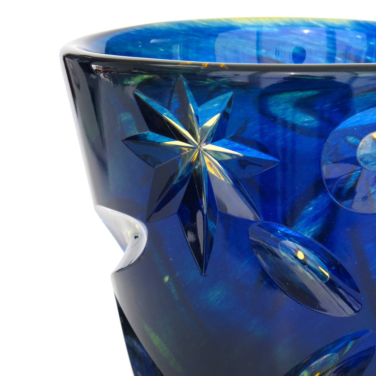 Swedish Göran Wärff Modern Art Glass Vase for Kosta Boda, Unica For Sale