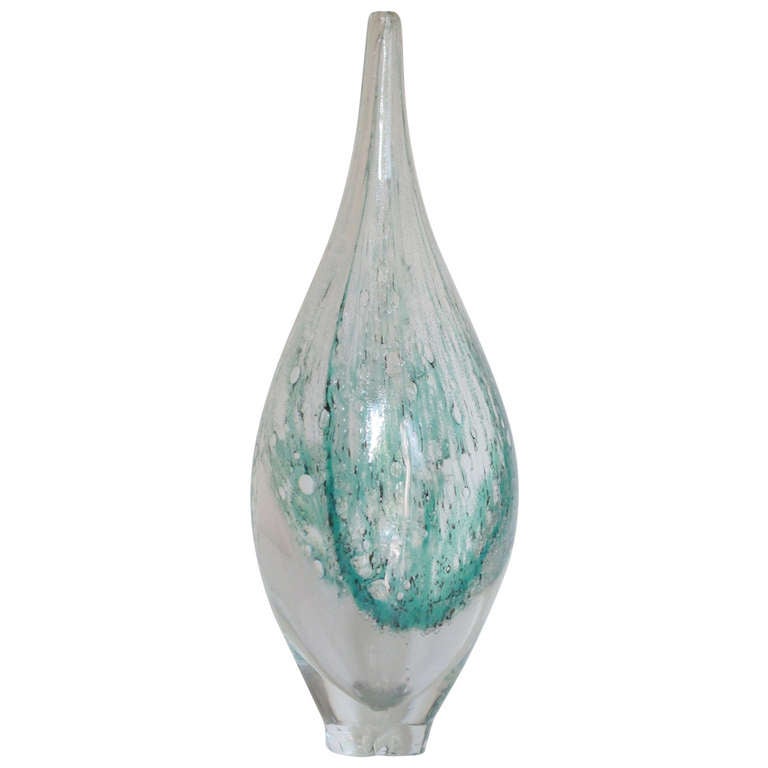 Sybren Valkema, Elegant Glass Object, Leerdam Unica, 1960