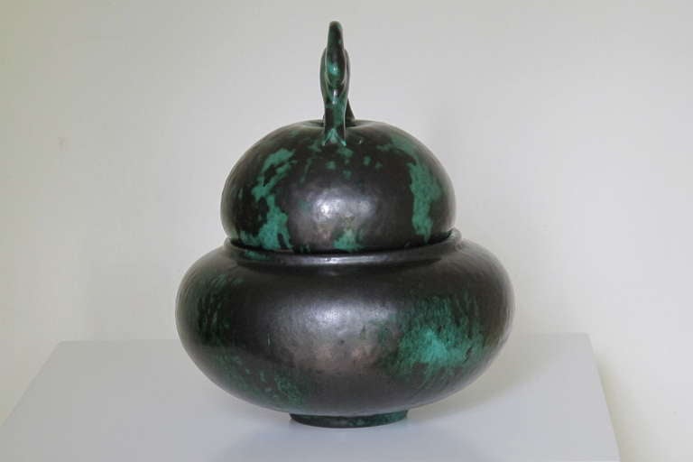 Dutch Hildo Krop for ESKAF, Art Deco Lidded Pot, Award Winning Design, 1920