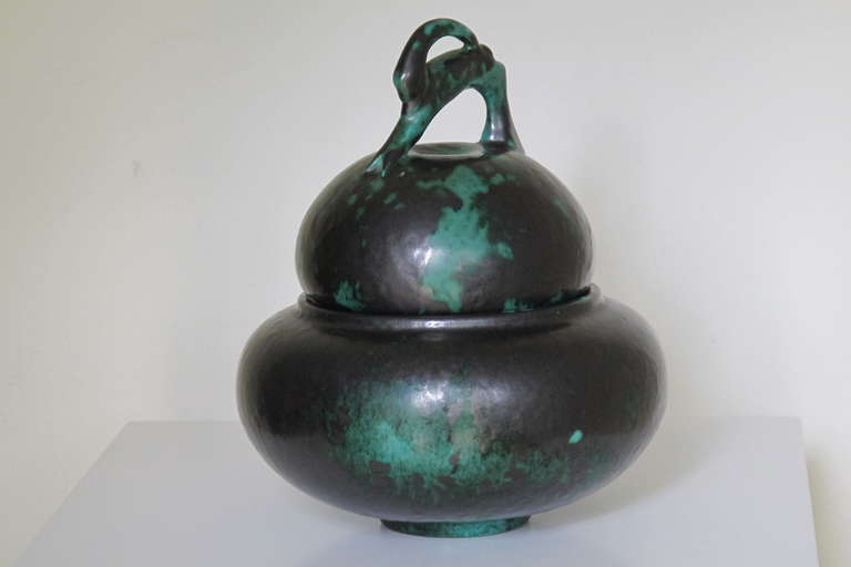 Hildo Krop for ESKAF, Art Deco Lidded Pot, Award Winning Design, 1920 In Excellent Condition In Amstelveen, NL
