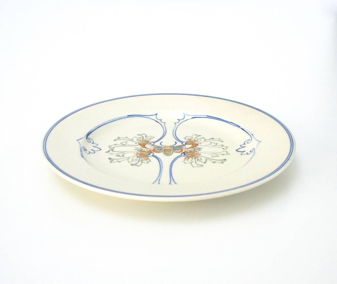 Dutch Six Art Nouveau Side Plates by Klaas Vet for Arnhemsche Fayencefabriek, 1915