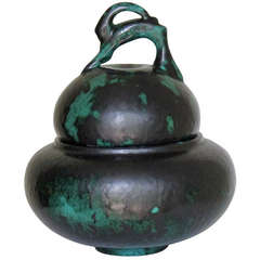 Hildo Krop for ESKAF, Art Deco Lidded Pot, Award Winning Design, 1920