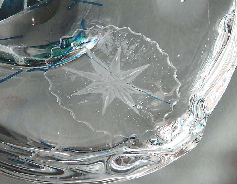 Mid-20th Century Paul Citroen, Beautiful Mid-Century Glass Bowl, Leerdam Unica, 1960 For Sale
