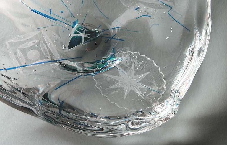 Mid-Century Modern Paul Citroen, Beautiful Mid-Century Glass Bowl, Leerdam Unica, 1960 For Sale