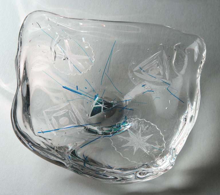 Paul Citroen, Beautiful Mid-Century Glass Bowl, Leerdam Unica, 1960 For Sale 1