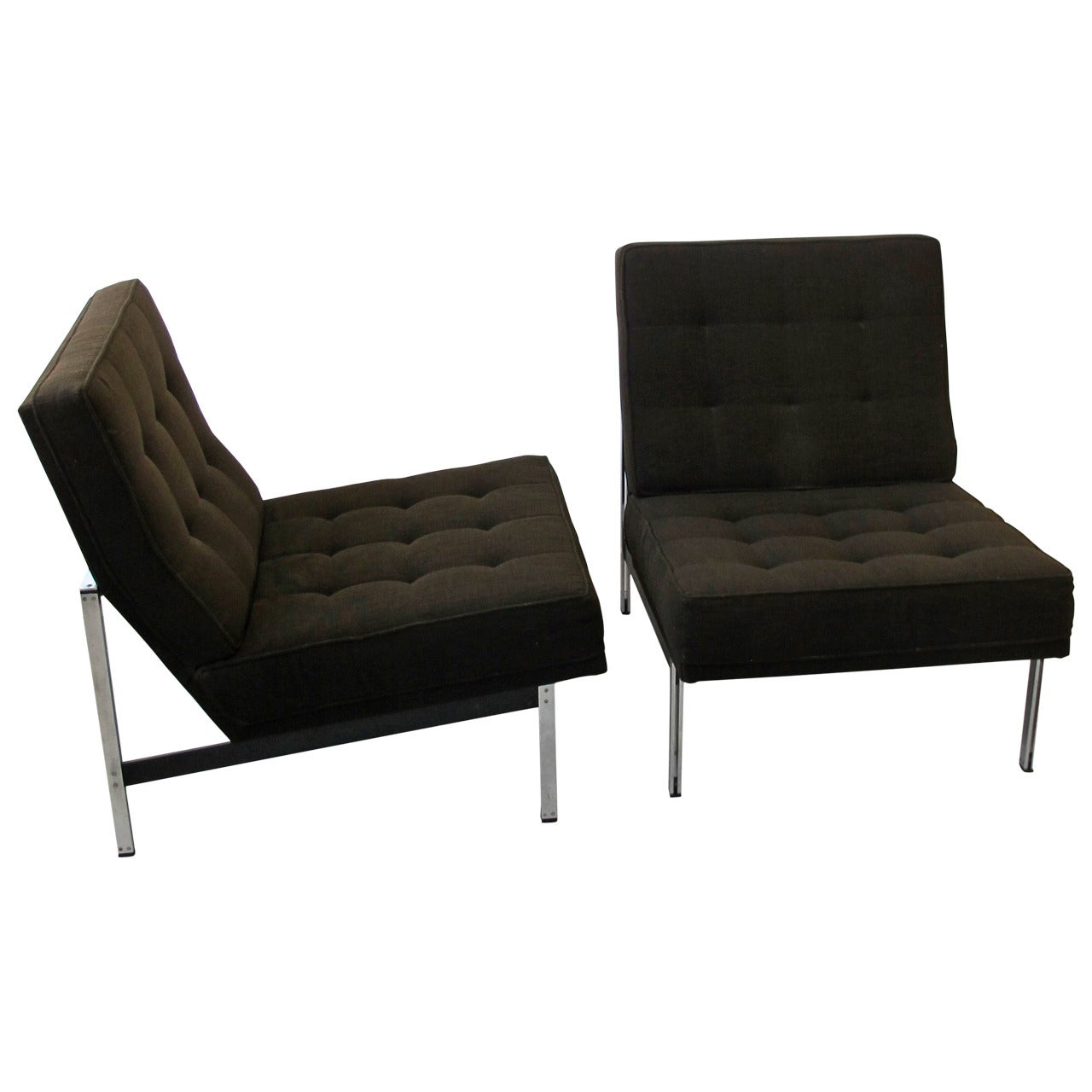 Pair of Parallel Bar Lounge Chairs by Florence Knoll, circa 1955