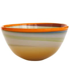 Polychrome Modern Art Glass Bowl by Misha Ignis