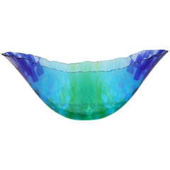 Mezmerizing Colorful Glass Bowl, One-Off by Frank van den Ham, 1995