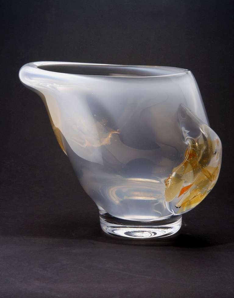 Leerdam Unica Glass Object by Sybren Valkema In Excellent Condition For Sale In Amstelveen, NL