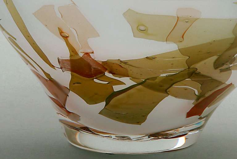 Art Glass Vase with Organic Shape by Sybren Valkema, Leerdam Unica For Sale 1