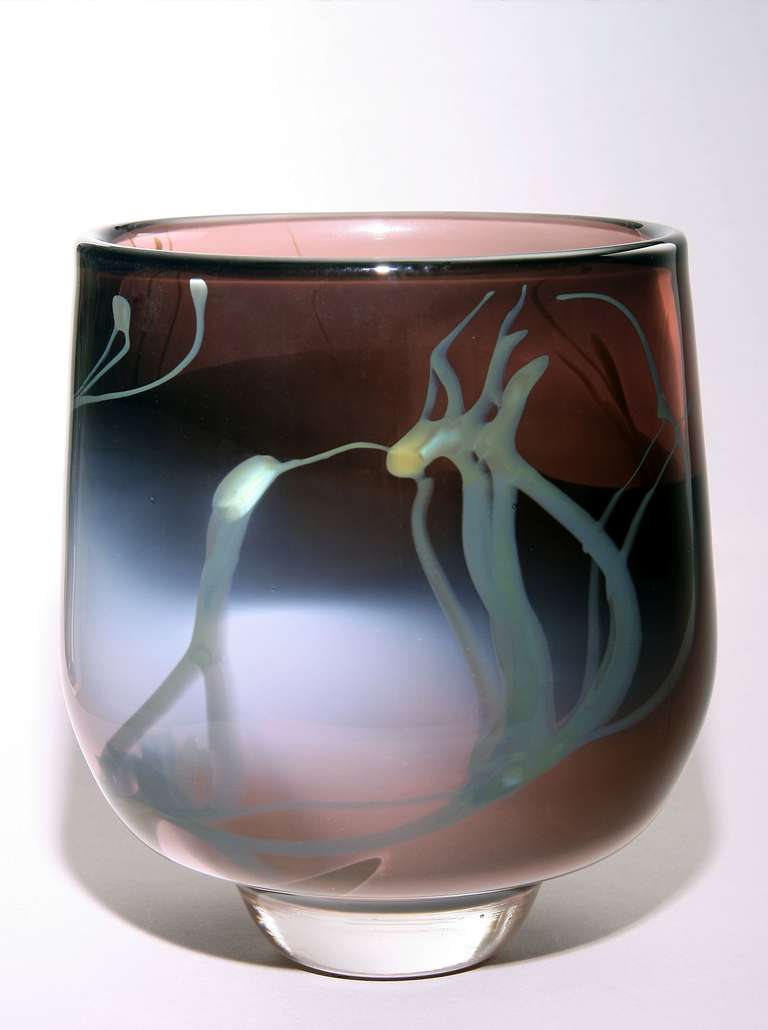 Dutch Willem Heesen, Studio Glass, Early One-Off Piece from the Oude Horn, 1979 For Sale