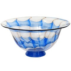 Modern Art Glass Bowl by Jan Erik Ritzman and Sven-Åke Carlsson, Transjö Hytta