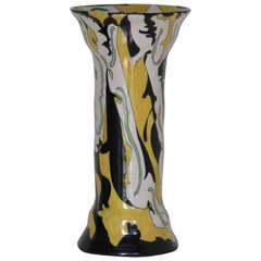 Art Deco Vase by Theo Colenbrander, RAM pottery, decor Fantaisie (Fantasy), 1925