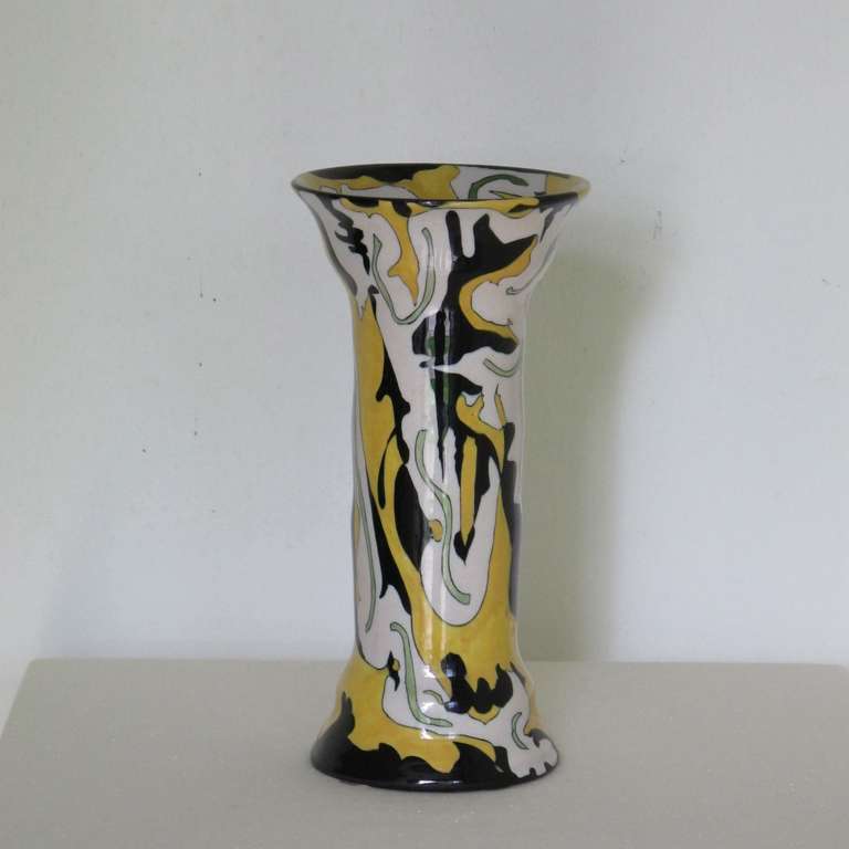 Art Deco Vase by Theo Colenbrander, RAM pottery, decor Fantaisie (Fantasy), 1925 1