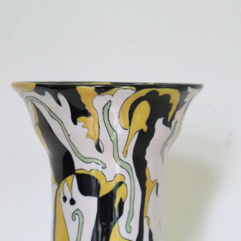 Art Deco Vase by Theo Colenbrander, RAM pottery, decor Fantaisie (Fantasy), 1925 2