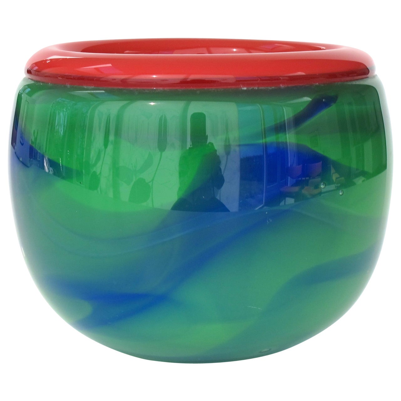 Modern Art Glass Bowl by Misha Ignis, 1987