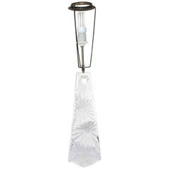 Daum France Crystal Table Lamp Base 10
