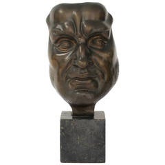 Fine Bronze Mask Portrait of a Russian Architect by Leo Braat