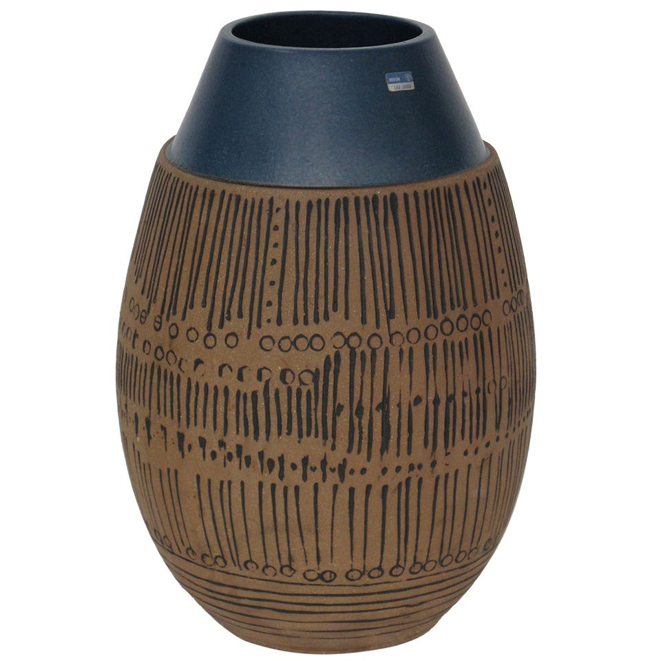 Lisa Larson for Gustavsberg, Large Mid-Century Modern Ceramic Vase, 1950s For Sale