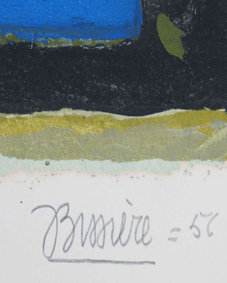 Mid-20th Century Roger Bissière, Stencil Painting from a Small Edition