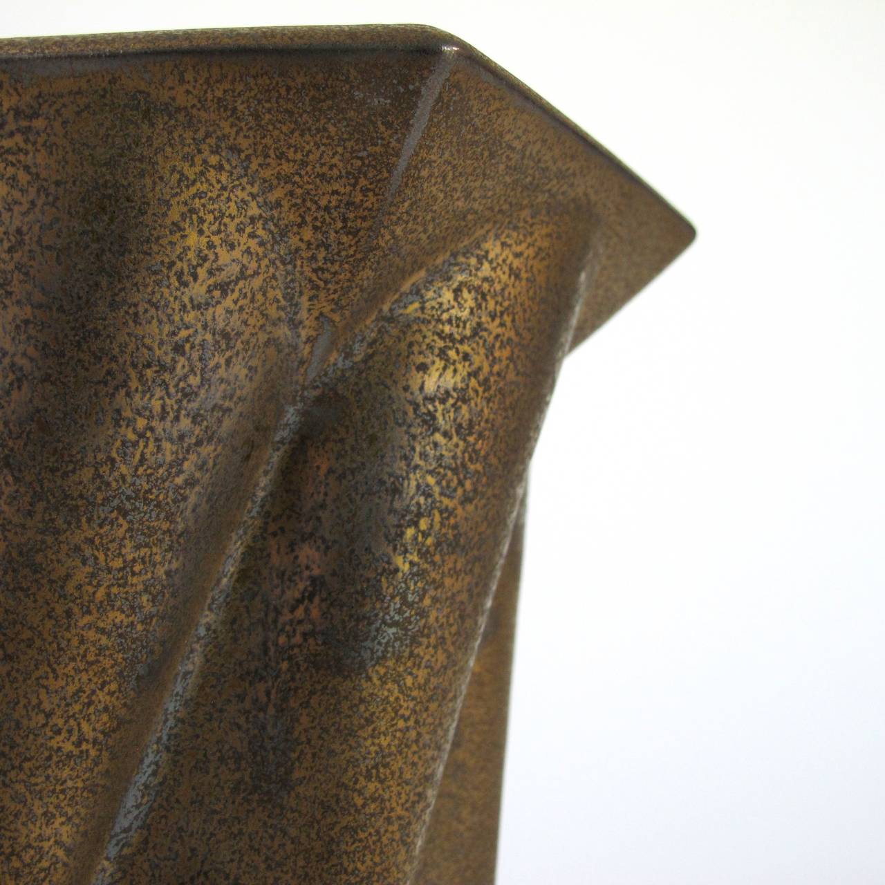 Glazed Jan van der Vaart, Bronze Stoneware Vase, Multiple, Executed in Own Studio, 1997