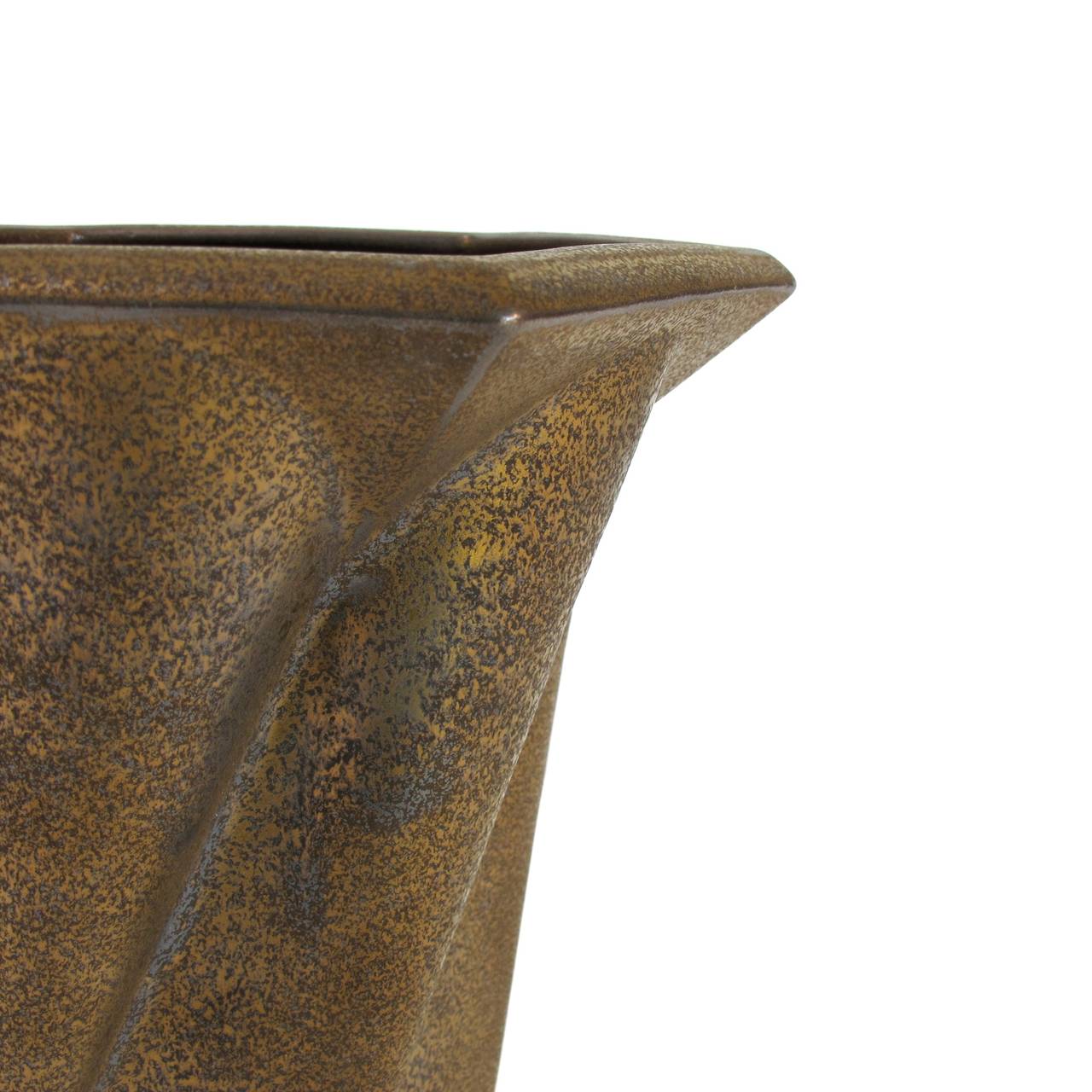 Jan van der Vaart, Bronze Stoneware Vase, Multiple, Executed in Own Studio, 1997 In Excellent Condition In Amstelveen, NL