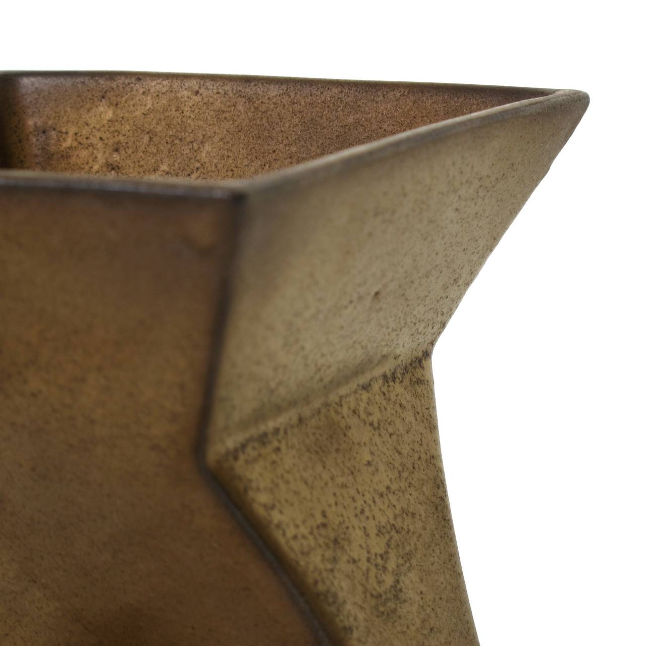 Dutch Jan van der Vaart Bronze Stoneware Vase, Avant-Garde Pottery For Sale