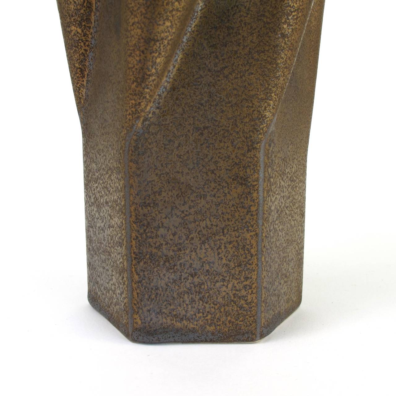 Late 20th Century Jan van der Vaart, Bronze Stoneware Vase, Multiple, Executed in Own Studio, 1997