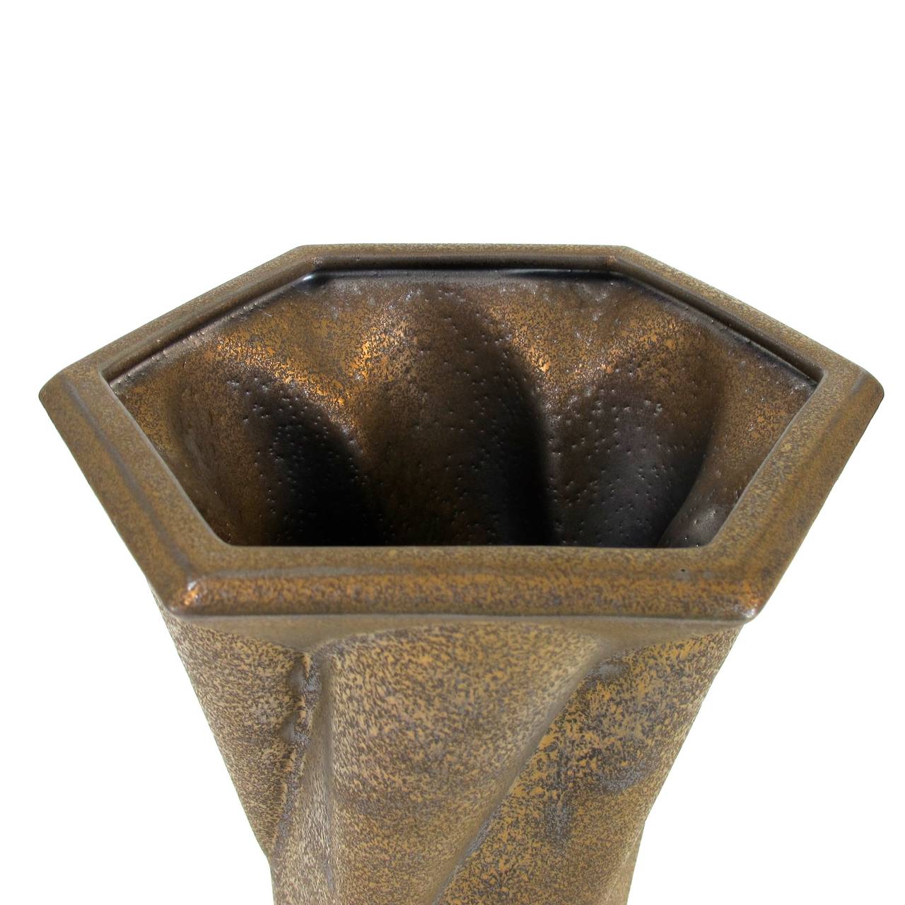 Dutch Jan van der Vaart, Bronze Stoneware Vase, Multiple, Executed in Own Studio, 1997