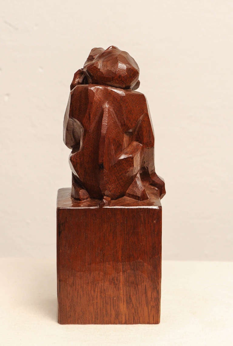 Monkey Sculpture, Art Deco In Excellent Condition For Sale In Amstelveen, NL