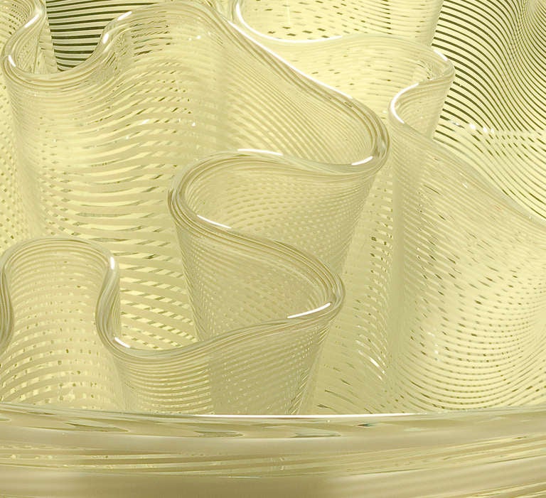 20th Century A.D. Copier and Lino Tagliapietra Unique Fourfold Murano Glass Object For Sale