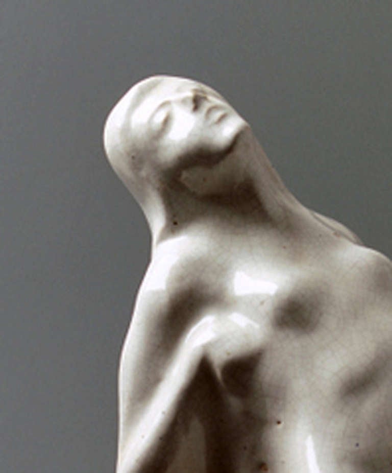 Earthenware Symbolistic Art Deco Sculpture, 1920s For Sale