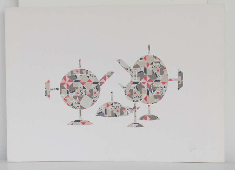 Memphis Group Original Limited Edition 'Memphis' Litho by Alessandro Mendini for Alessi For Sale