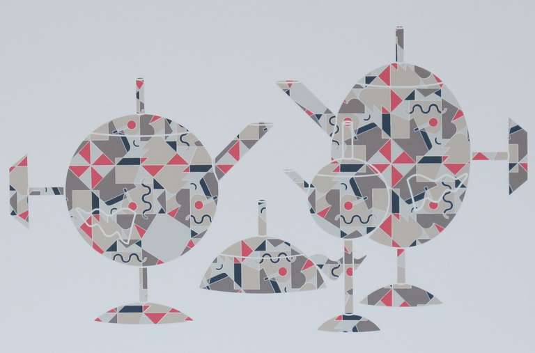 Original Limited Edition 'Memphis' Litho by Alessandro Mendini for Alessi In Good Condition For Sale In Amstelveen, NL