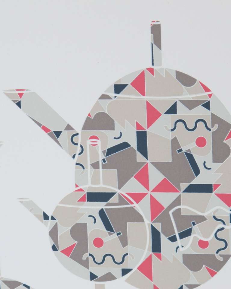 Original Limited Edition 'Memphis' Litho by Alessandro Mendini for Alessi For Sale 1