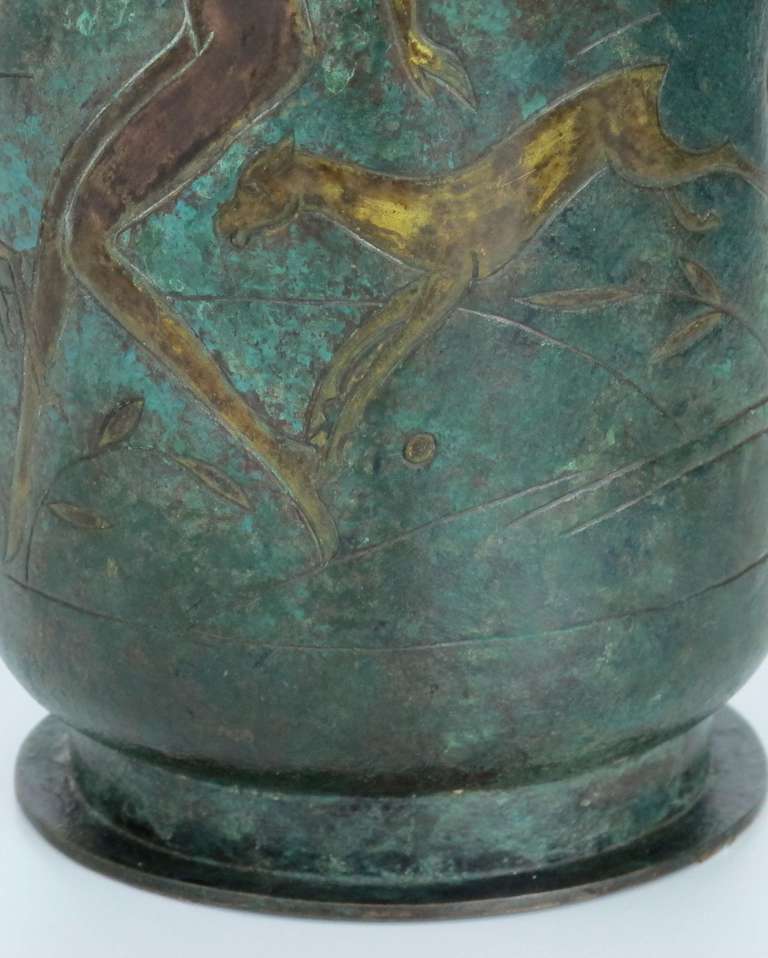 Unique Copper Art Deco Vase by Cris Agterberg 2