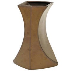 Jan van der Vaart, Bronze Stoneware Vase, Multiple, Dutch Avant-Garde Pottery