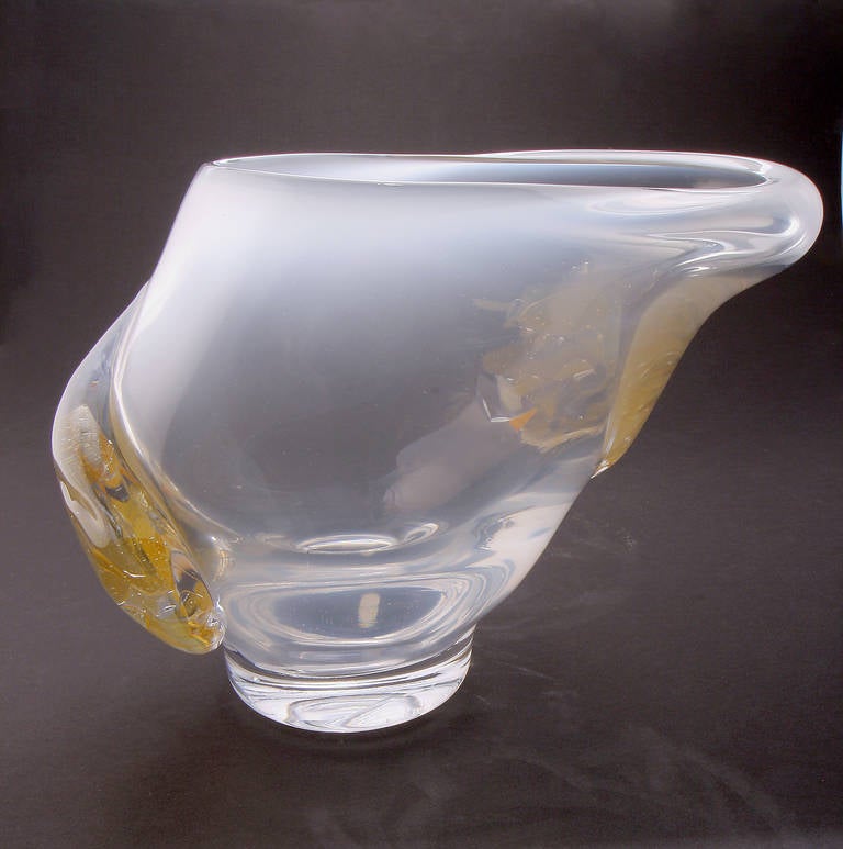 Dutch Leerdam Unica Glass Object by Sybren Valkema For Sale