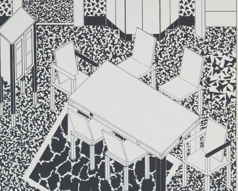 Original Limited Edition Litho of Interior by George Sowden (Memphis Milano)