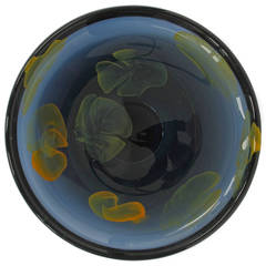 One-Off Willem Heesen Glass Platter 'Anemone' Made in De Oude Horn, 1984